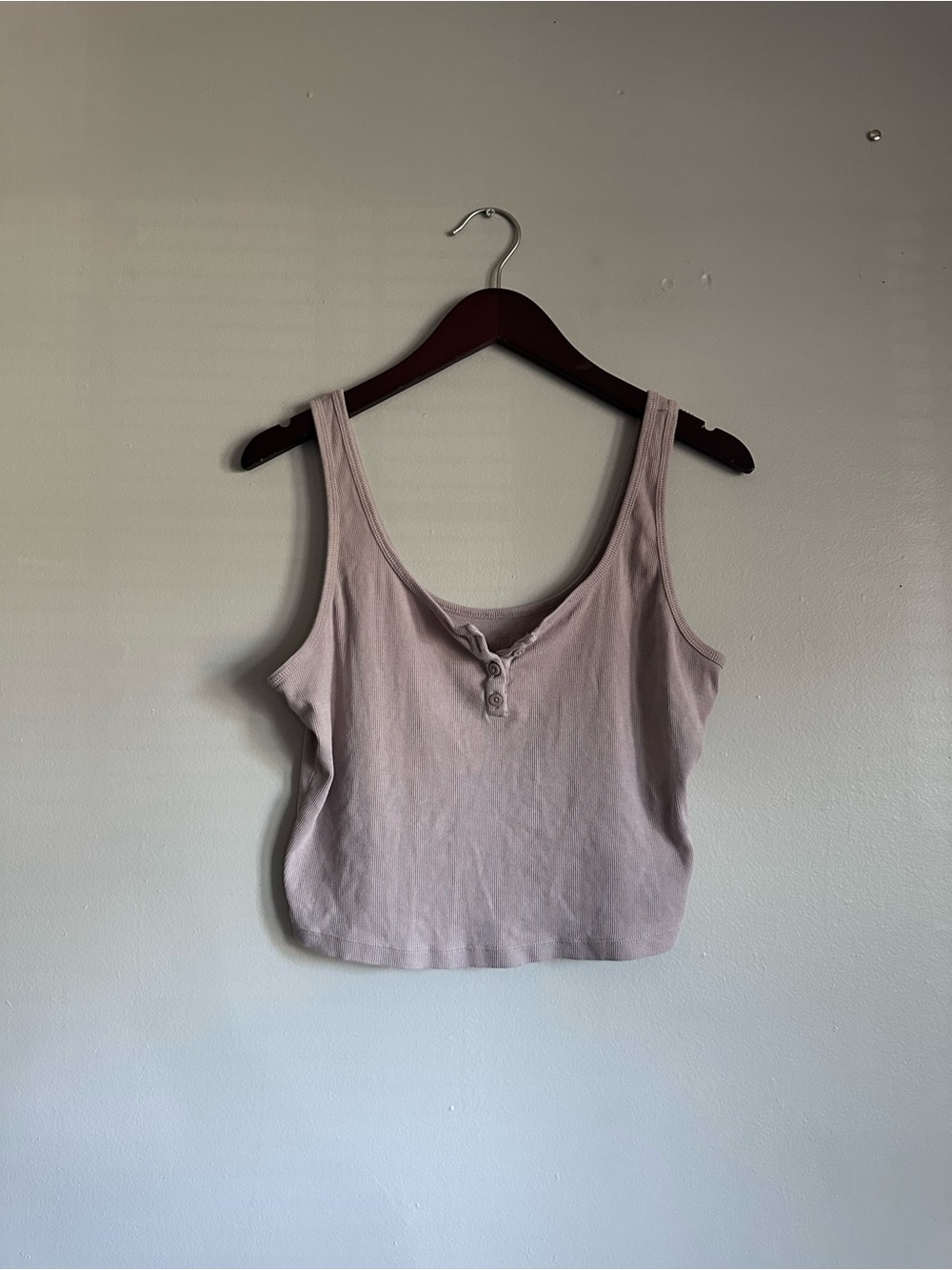 Hollister Always Cozy Rib Henley Tank Top Size Large